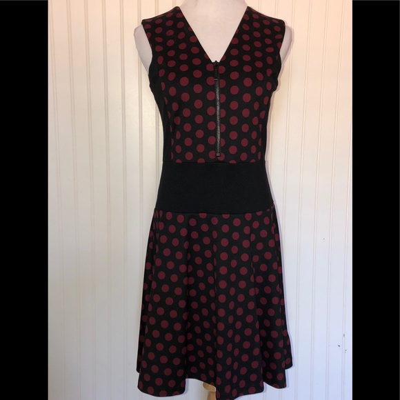 michael kors red polka dot dress